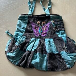 Earth Divas over the shoulder wide bag